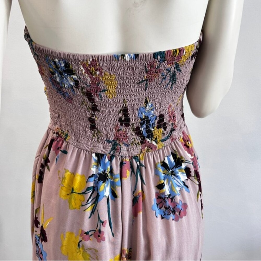 Strapless Boho Beachy Floral Jumpsuit - Picture 9 of 14